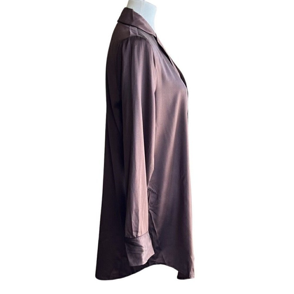 Skims Stretch Silk Button-up Night Dress COACO Size XXS - Picture 6 of 10